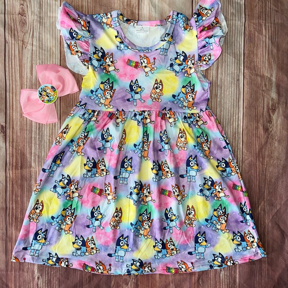 Bluey Dress and Bow
